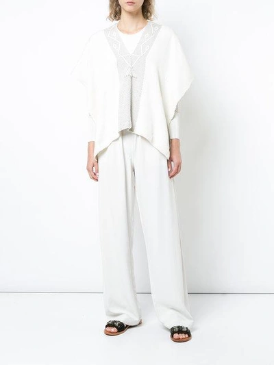 Voz Copihue Manta Kaftan In White