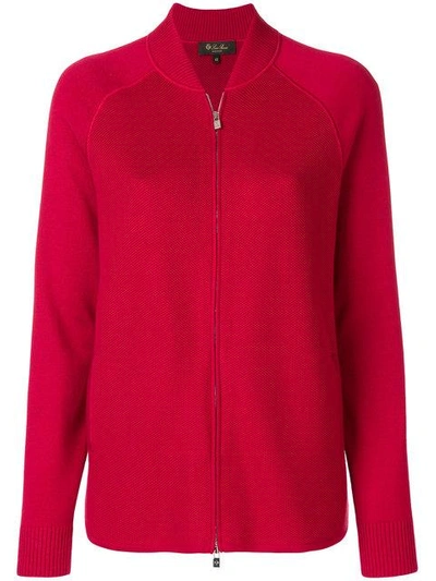 Shop Loro Piana Zipped Fitted Jacket - Red