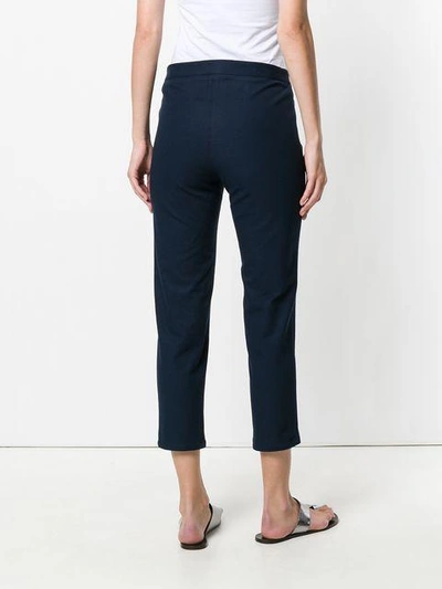 Shop Max & Moi Cropped Tapered Trousers In Blue