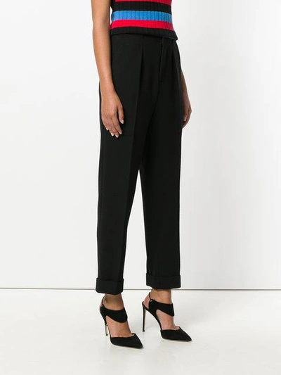 Shop Roland Mouret Straight Leg Tailored Trousers In Black