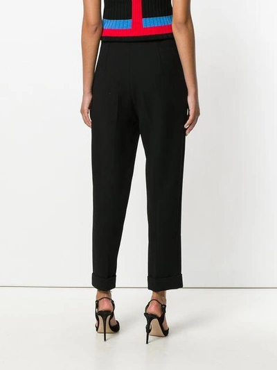 Shop Roland Mouret Straight Leg Tailored Trousers In Black