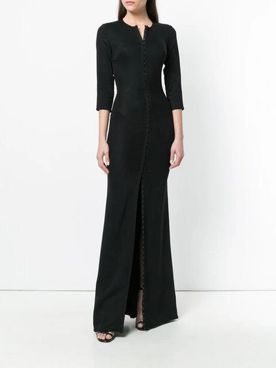 Shop Murmur Hook Front Fitted Maxi Dress - Black