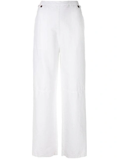 Shop Humanoid Jewi High-waisted Trousers In White