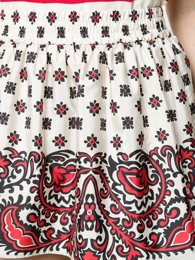 Shop Red Valentino Bandana Gathered Skirt - Neutrals