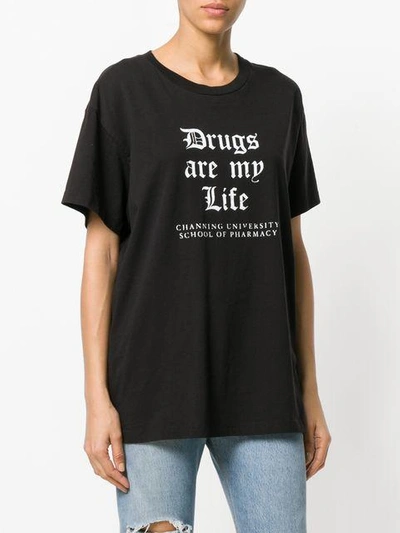 Shop Amiri Drug Life Oversized T-shirt - Black