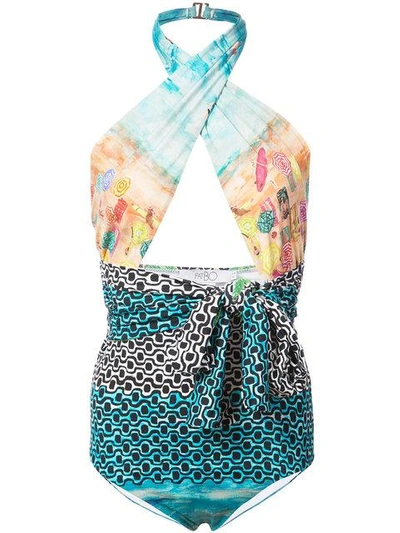 Shop Patbo Rio Wrap Swimsuit - Multicolour