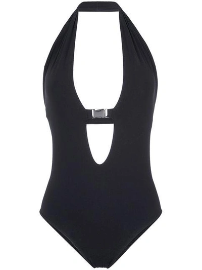Shop Gloria Coelho Cut Out Swimsuit In Black