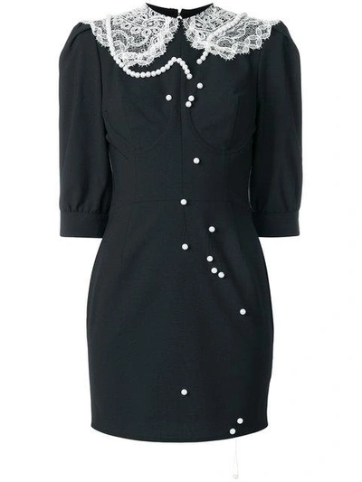 Shop Cristina Savulescu Laced Collar Dress - Black