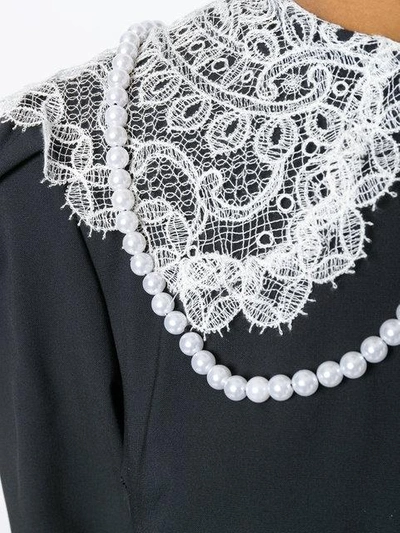 Shop Cristina Savulescu Laced Collar Dress - Black
