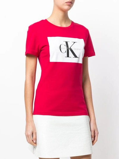 Shop Calvin Klein Jeans Est.1978 Calvin Klein Jeans Logo Print T-shirt - Red