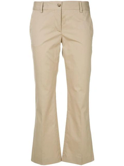 Shop Alberto Biani Cropped Trousers In Neutrals