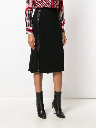 Shop Altuzarra Studded Over-the-knee Skirt - Black