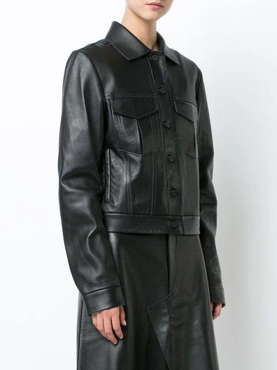 Shop Dion Lee Buttoned Jacket In Black