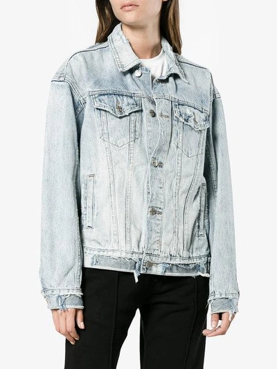 Shop Ksubi Oversized Denim Jacket - Blue