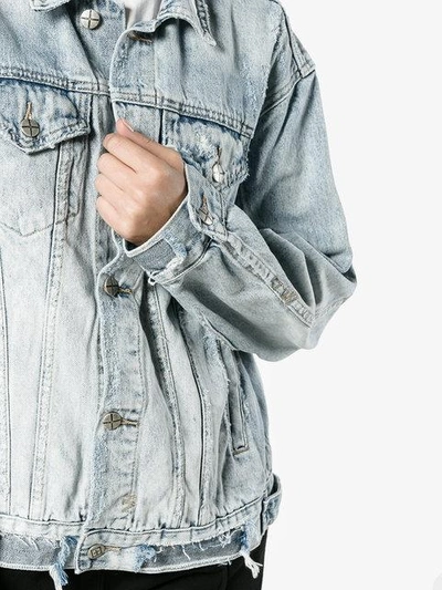 Shop Ksubi Oversized Denim Jacket - Blue