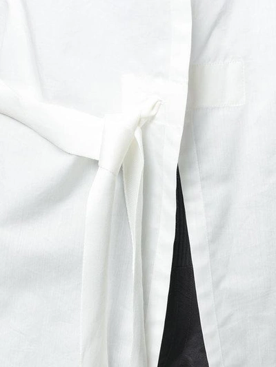 Shop Rick Owens Tie Waist Top In White