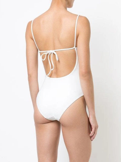 Shop Onia Gloria Ribbed Swimsuit - White