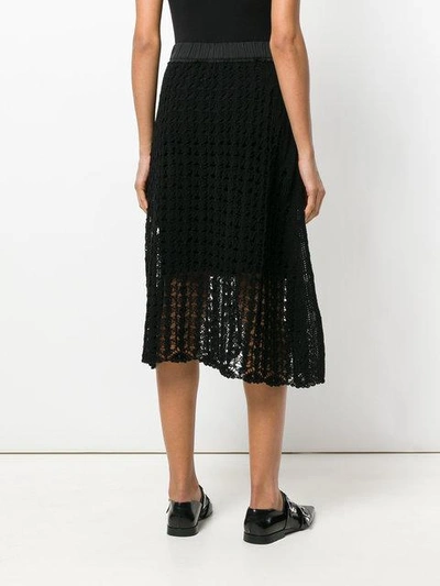 Shop Jil Sander Knitted A-line Skirt - Black