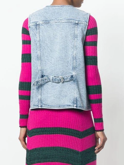 Shop Stella Mccartney Denim Waistcoat In Blue