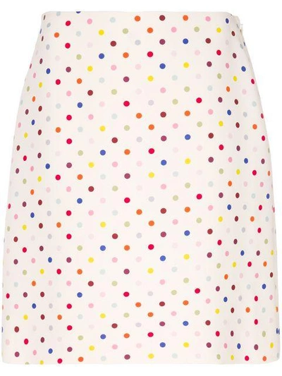 polka dot pencil skirt