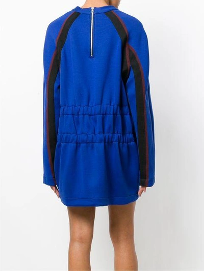 Shop Marni Oversized Sweatshirt Dress - Blue