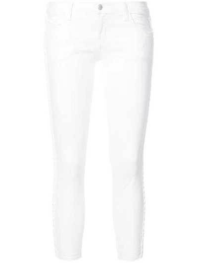 Shop J Brand Cropped Skinny Jeans In White