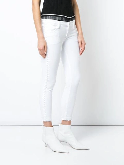 Shop J Brand Cropped Skinny Jeans In White