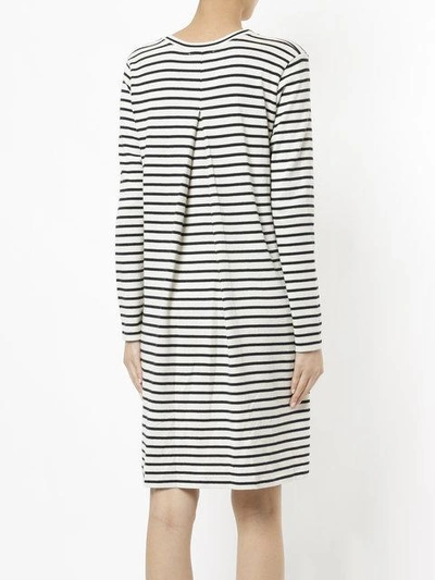 Shop Mads N0rgaard Dinny Striped Midi Dress In Neutrals