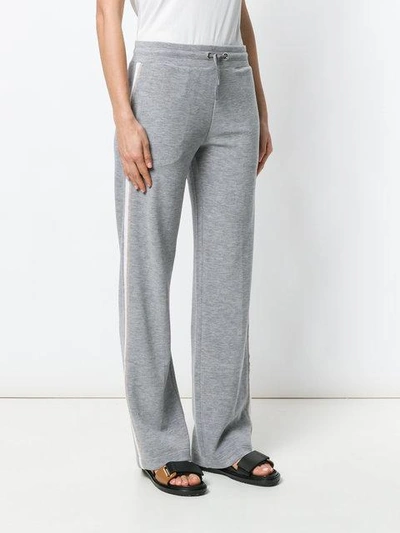 Shop Agnona Casual Track Pants In Grey