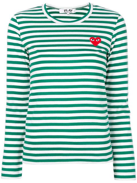 comme des garcons play green stripe