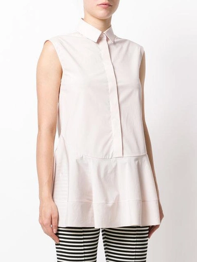 Shop Jil Sander Flared Sleeveless Shirt