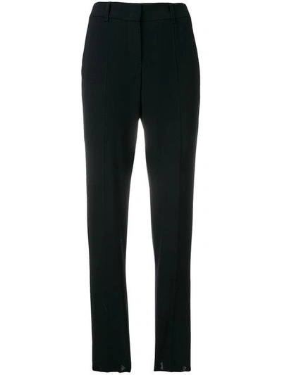 Shop Emporio Armani Tapered Trousers - Blue