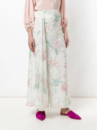 Shop Ralph Lauren Floral Flared Skirt In 001