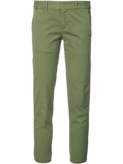 Shop Nili Lotan Cropped Chino Trousers - Green