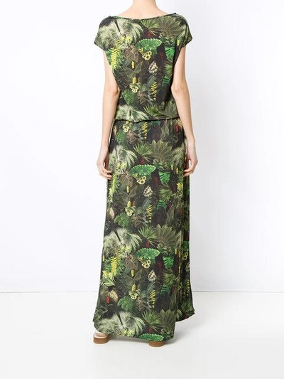Shop Lygia & Nanny Vinales Printed Maxi Dress In Green