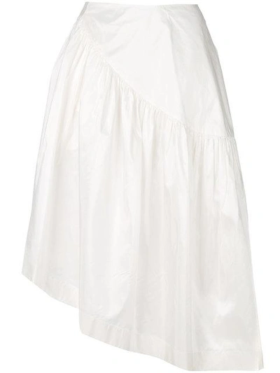 Shop Simone Rocha Frilled Midi Skirt In White