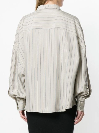 striped pattern loose shirt