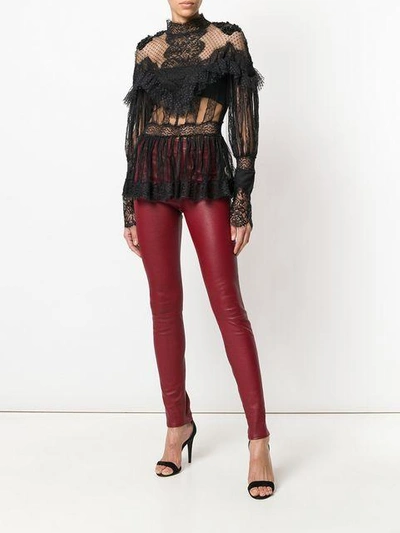 sheer lace blouse