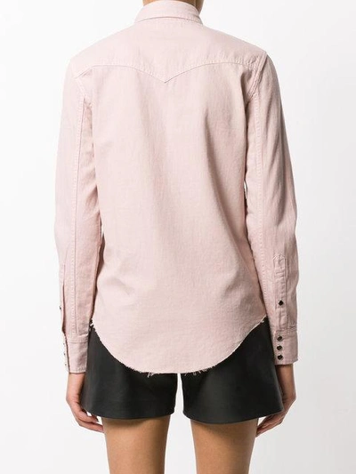 Shop Saint Laurent Hemd Mit Brusttaschen In Pink