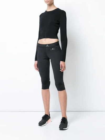 Shop Adidas By Stella Mccartney Running Leggings - Black