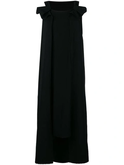 Shop Yohji Yamamoto Cold Shoulder Trapeze Dress