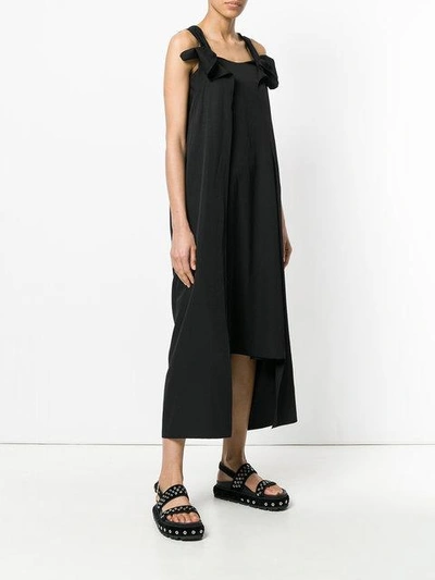 Shop Yohji Yamamoto Cold Shoulder Trapeze Dress