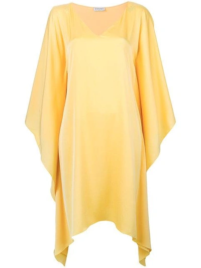 Shop Vionnet Asymmetric Hem Dress - Yellow