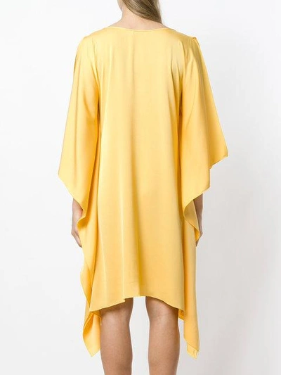 Shop Vionnet Asymmetric Hem Dress - Yellow