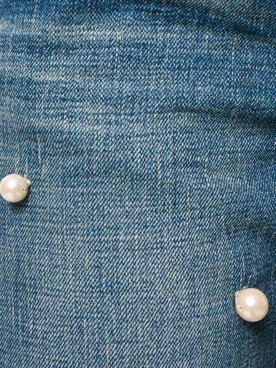 Shop Tu Es Mon Tresor Pearl Embellished Jeans