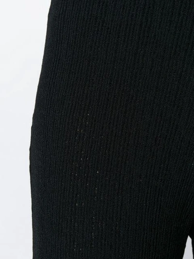 Shop Balmain High Waisted Flared Trousers - Black