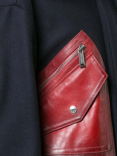 Shop Dsquared2 Contrast Pocket Coat In Red