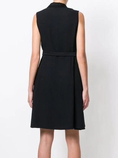 Shop Lanvin Rosette Detail Dress In Black