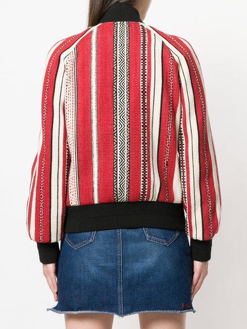 Saint Laurent Teddy Wool And Cotton-blend Bomber Jacket In Rouge Craie ...