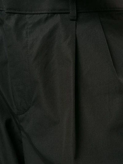 Shop Alexander Wang Poplin Pleat Front Trousers In Black
